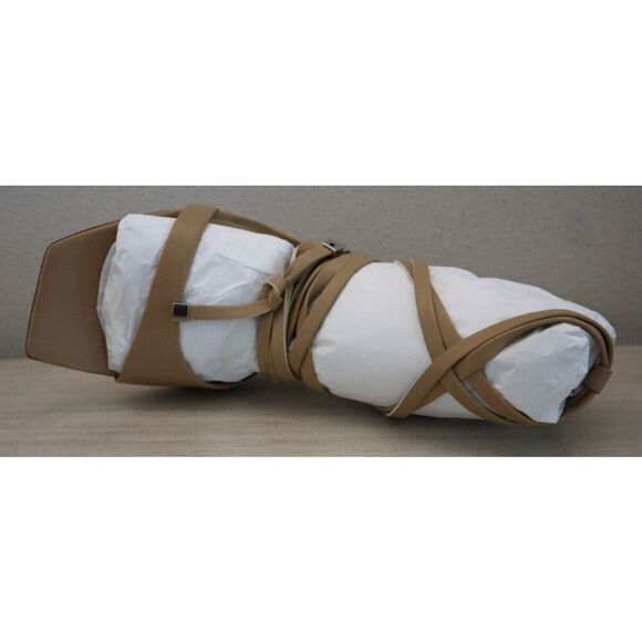 Schutz Women's Sz 11B Light Nude Bryce Leather Strappy Stilettos Pumps - Picture 9 of 12